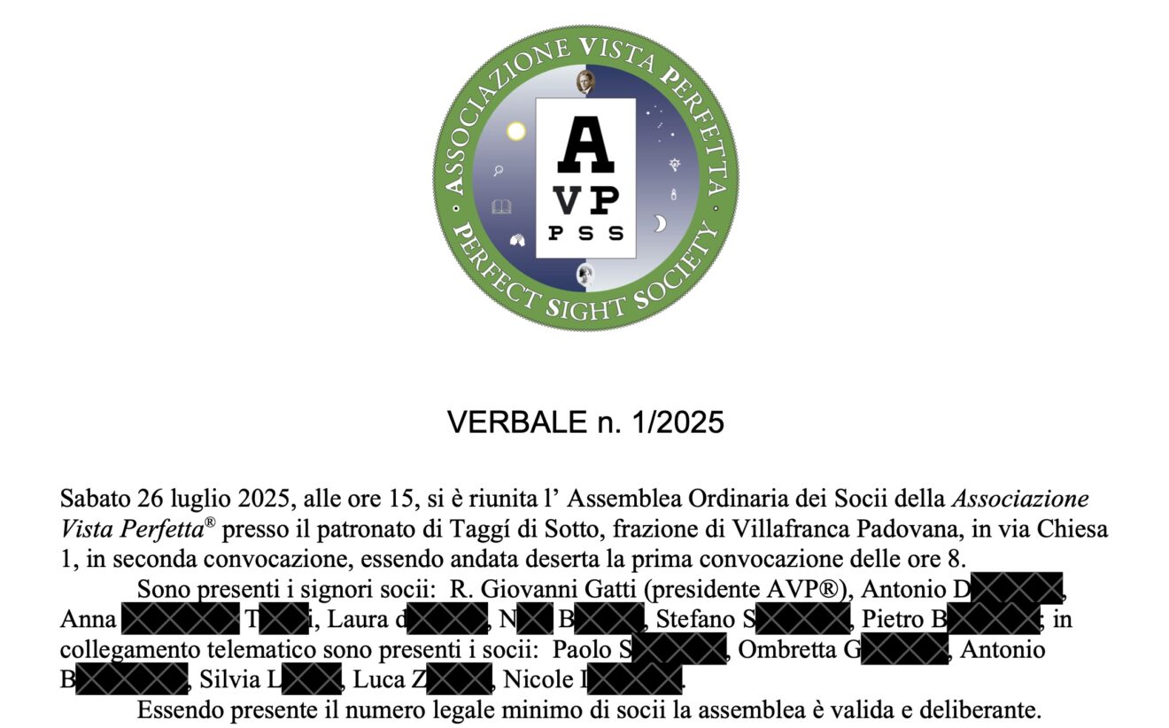 Assemblea Ordinaria dei Socii AVP® 2025